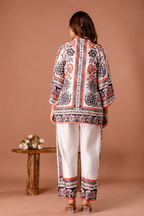 Short White Kurti for Women with Dupatta & Bottomwear