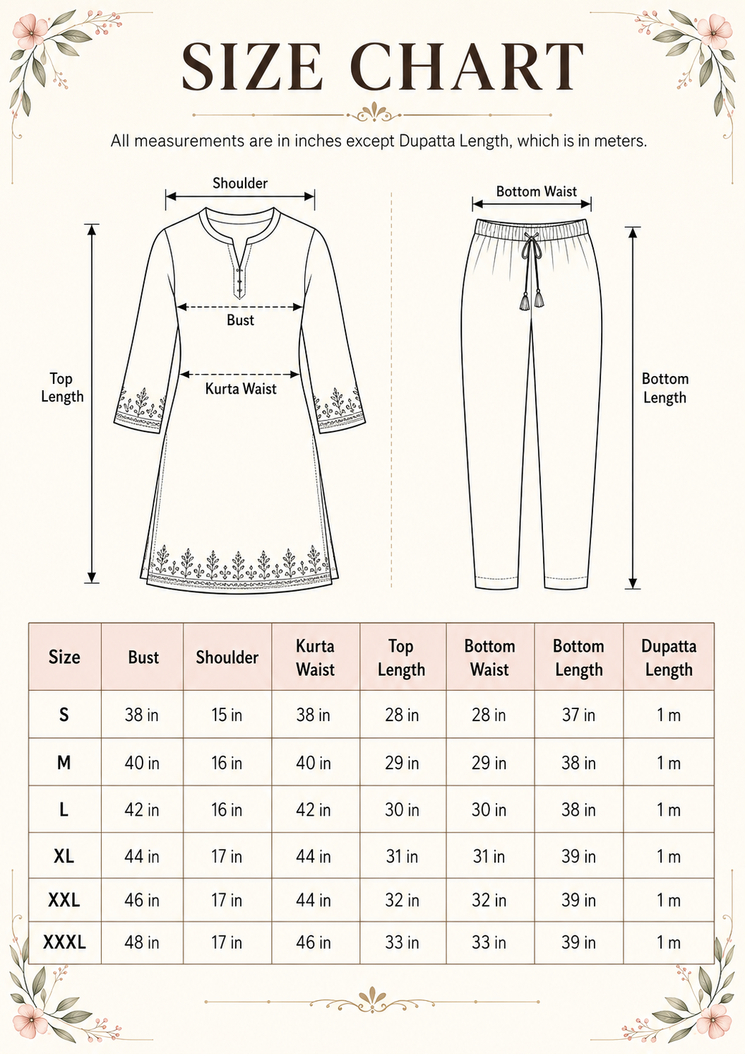 Short White Kurti for Women with Dupatta & Bottomwear