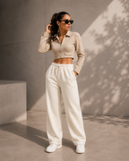 Unisex White Sweatpants