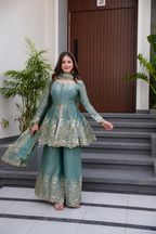 Fancy Designer Fandy Silk Kurti ,Bottom & Dupatta Set