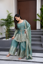 Fancy Designer Fandy Silk Kurti ,Bottom & Dupatta Set
